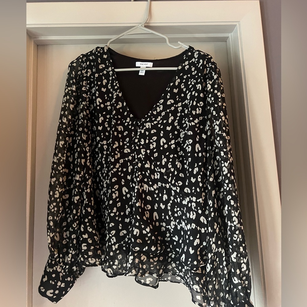 Nine West Black and White Women's Blouse